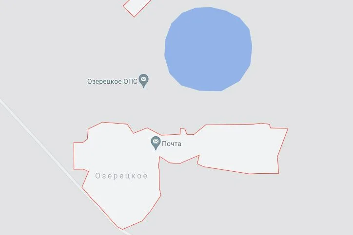 село Озерецкое на карте