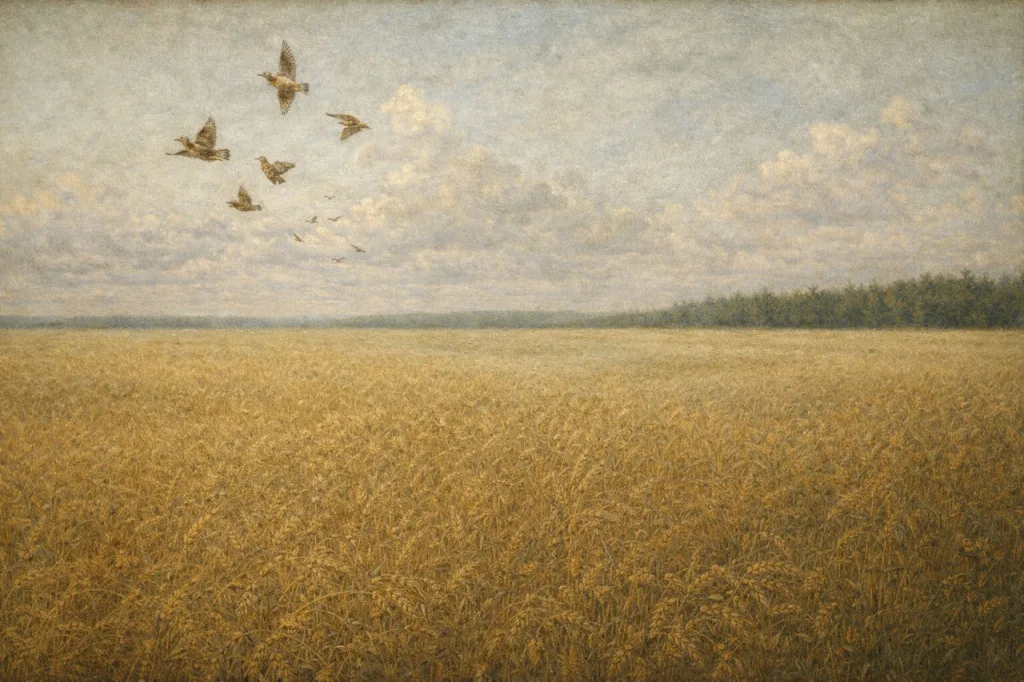 Приволжские степи. Визуализация по описанию из книги, сгенерировано с помощью ИИ