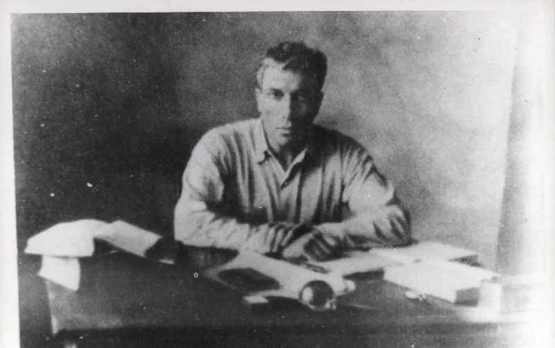 Борис Пастернак за работой в кабинете дома в Переделкине