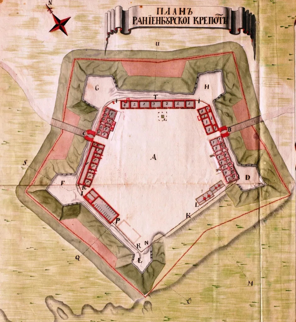 План Раненбургской крепости, 1743 г. Российский государственный военно-исторический архив