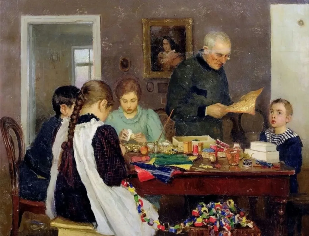 «Подготовка к Рождеству» — Сергей Досекин, 1896