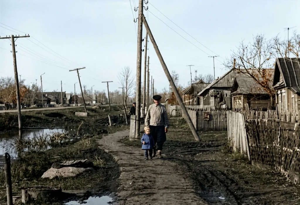 Улица Зелёный Клин в селе Приволжье. Она же ул. Столбовая, она же ул. Мира
