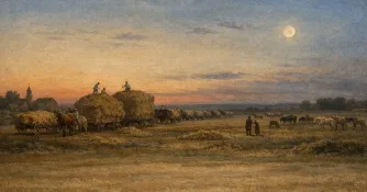 Васильевское глазами Ю. Ф. Самарина. Визуализация по описанию из книги, сгенерировано с помощью ИИ