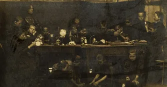 Лепка-формовка в начальной школе с. Обшаровка (Новые Костычи). Учительница — Ефросинья Алексеевна Кадыкова, ≈1910